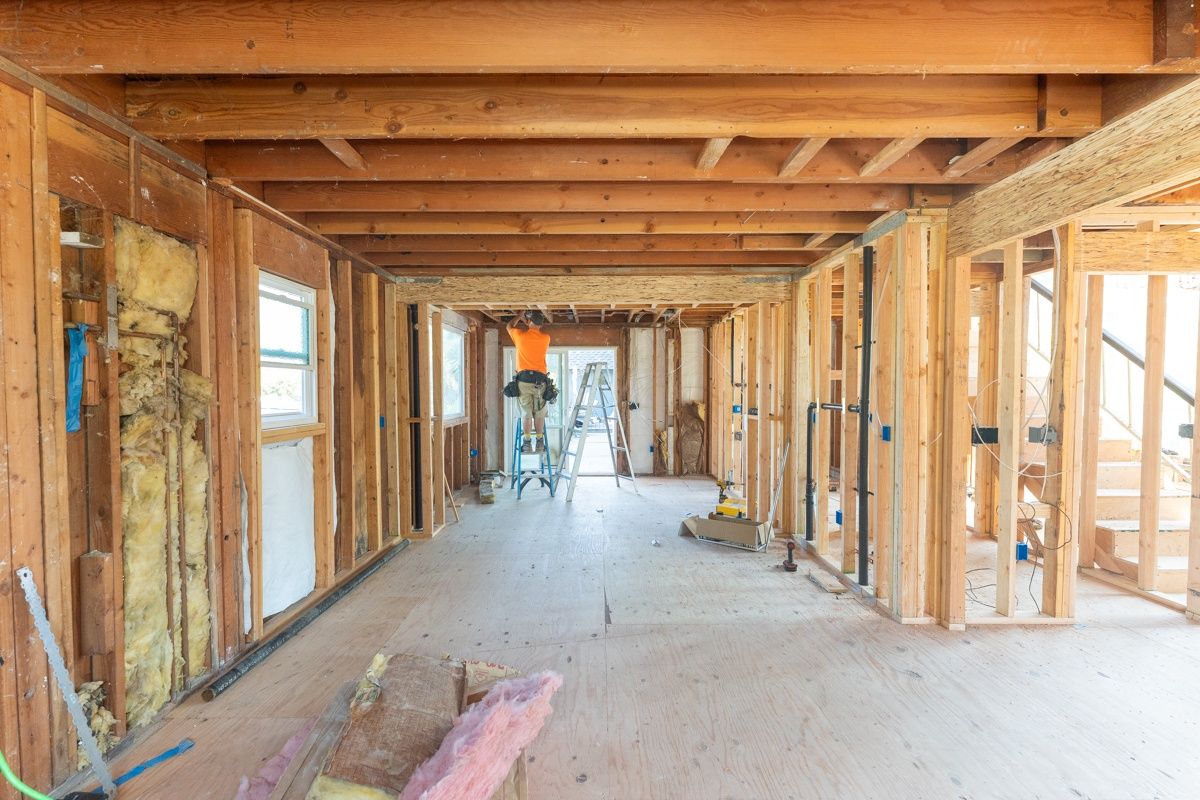 Poplar fire rebuild — interior construction phases